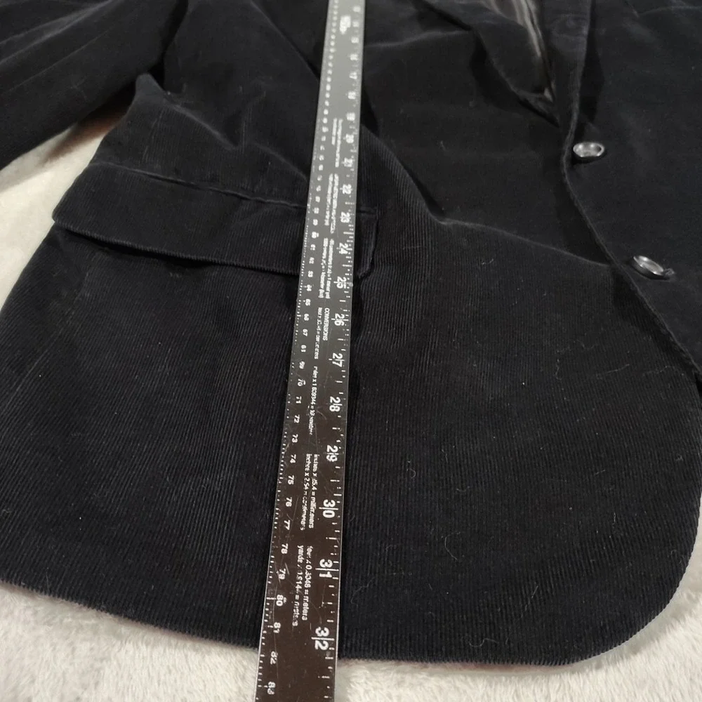 Stafford Corduroy Blazer Men 52 Reg Black Classic Fit City Holiday 2 Button